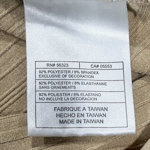 Nike Tiger Woods Men Golf Polo‎ 1/4 Zip Brown Beige Striped Shirt Size Large - Picture 6 of 8